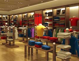 Clothing section mall or clothing shop