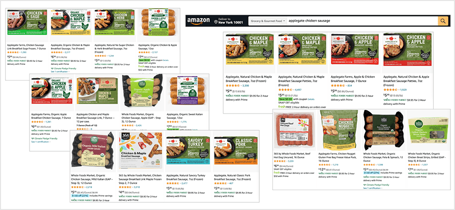 amazon search products similar match example